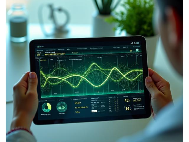 Grafički prikaz AI analize podataka sa biomarkerima i lifestyle faktorima