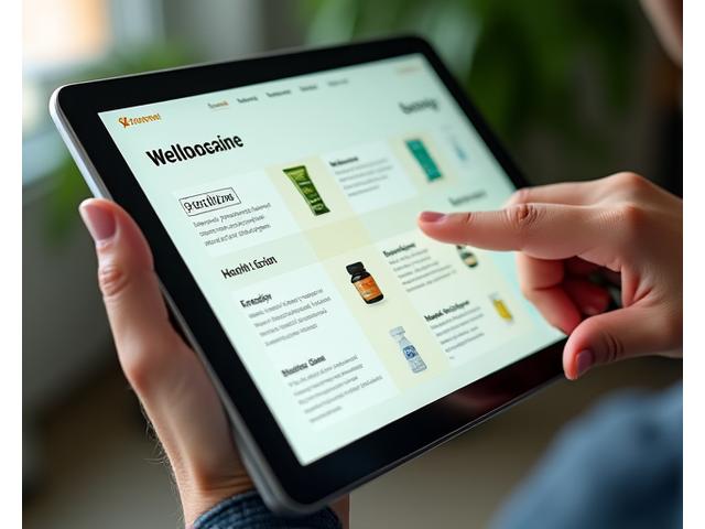 Interfejs aplikacije sa personalizovanim preporukama za wellness proizvode